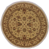 A02811, 5 7"x 5 8",Traditional                   ,6x6,Beige,RUST,Hand-knotted                  ,Pakistan   ,100% Wool  ,Round      ,652671148767